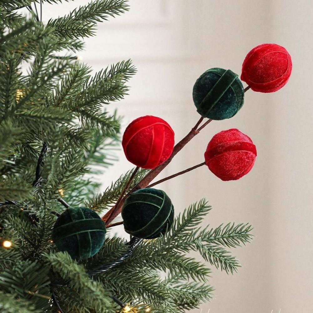 Simulated Xmas Tree Decorations Flocking Lollipop Christmas Flowers Christmas Tree Decoration
