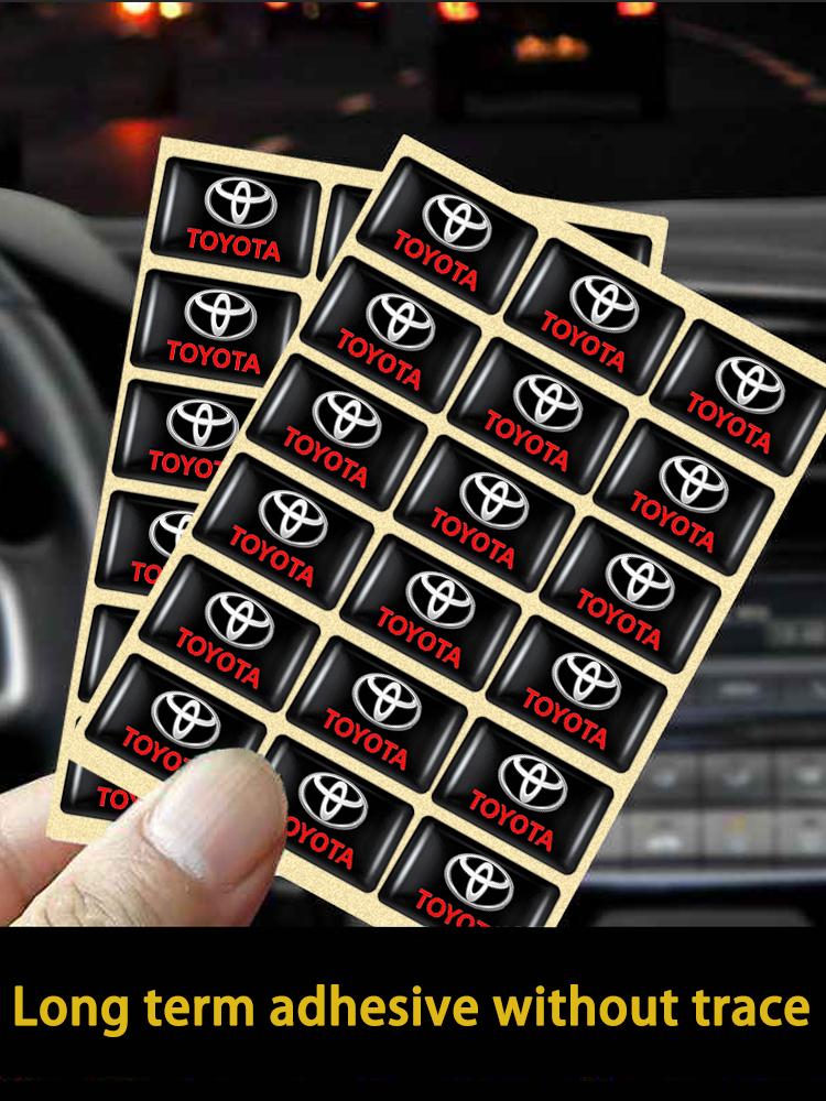 10pcs Epoxy Car Window Lift Button Steering Wheel Stickers For Toyota