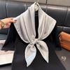 Summer Solid Color Tencel Cotton Ginkgo Biloba Scarf Women'S Beach Sunscreen Yarn Shawl Versatile Silk Scarf Women