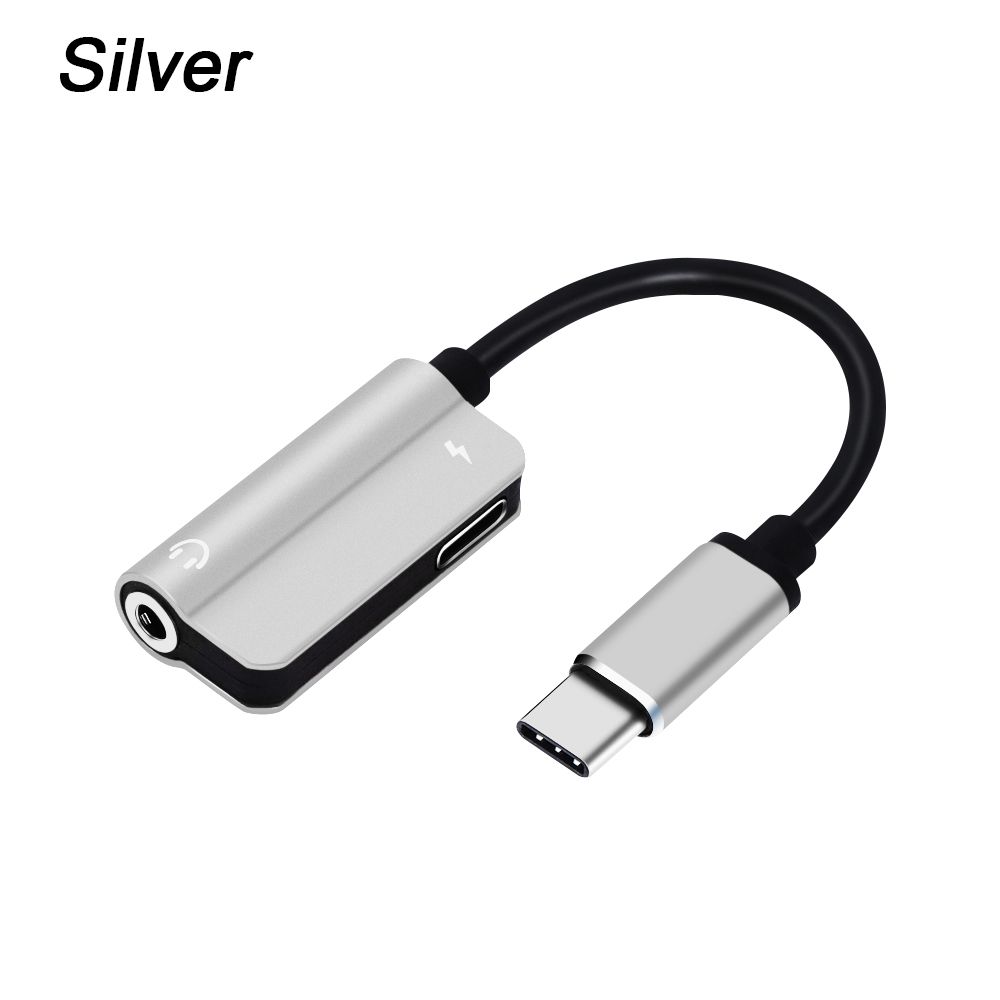 Быстрый металлический кабельный разъем 2 в 1 аудио конвертер AUX разветвитель для наушников адаптер Type-C на 3,5 мм