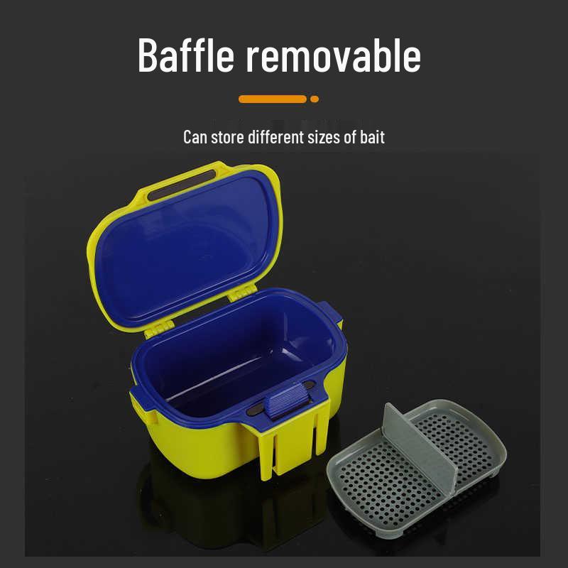 Insulated Breathable Double-Layer Red Worm Bait Box for Sea Fishing