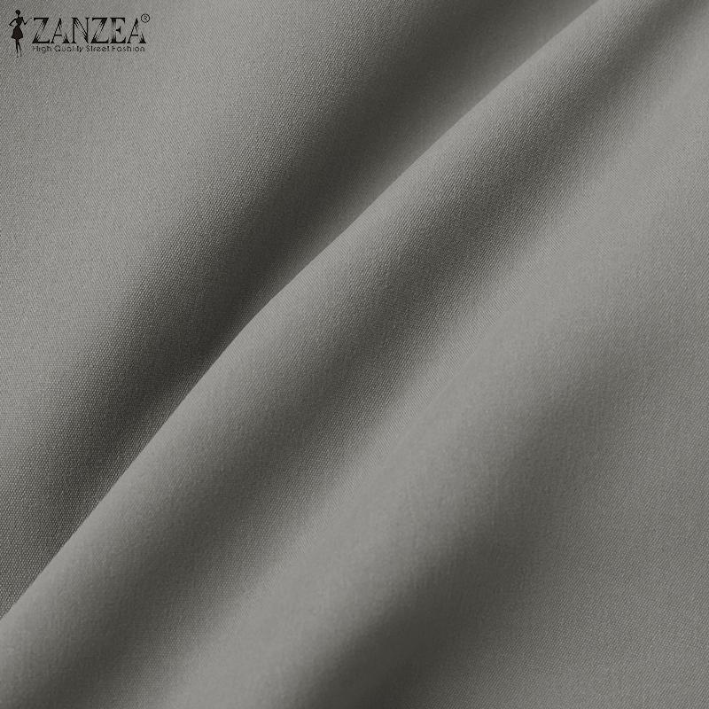 ZANZEA Women Elegant High Waist Casual Pleated Maxi Skirts Plus Size