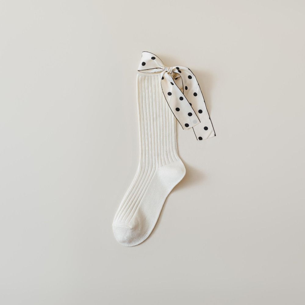 Breathable Ballet Socks Harajuku Street Bow Dots Socks New Lolita Socks  Spring Summer