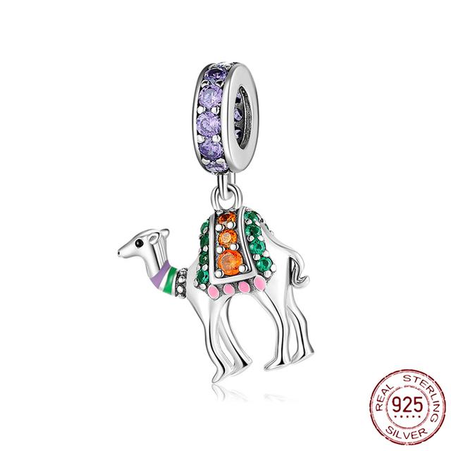 925 Sterling Silver Green Series Flower Tree Apple Pendant Diy Fine Beads Fit Original Fashion Charms Bracelet Women Jewelry