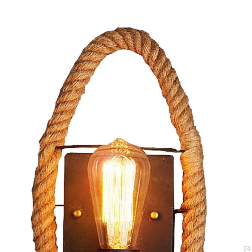 Промышленный настенный светильник Farmhouse Creative Unique (без лампочки E27) Лампа из пеньковой веревки