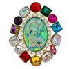 New Beautiful Colorful Mermaid Brooch Oval Relief Pin 3 Colors Available Elegant Fashion Jewelry