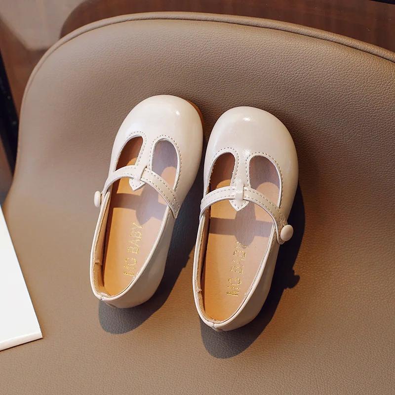 Girls' Shoe Kids Shoes Autumn New Soft Sole Leather Shoe Fashion Allmatch Princess Shoes Children Shoe Flat Shoes for Children