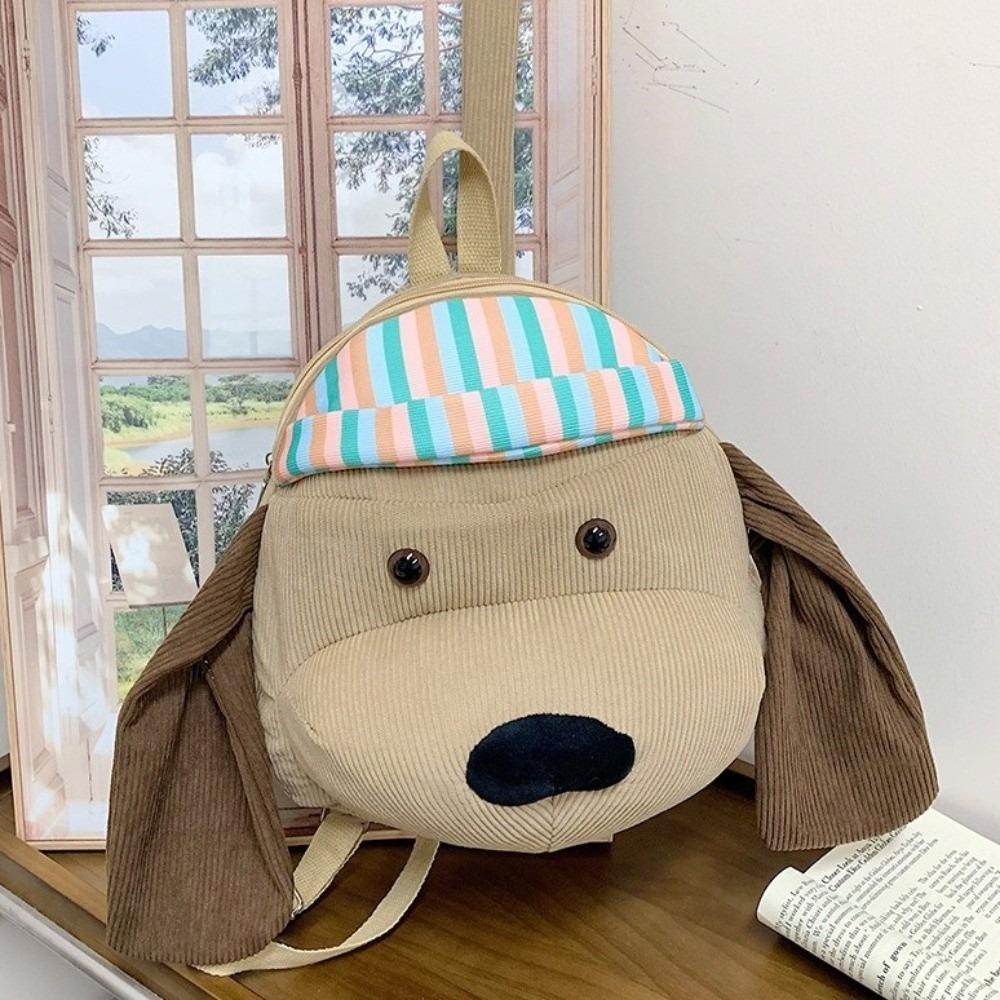 Versatile Cartoon Plush Backpack Stuffed Students School Bag Dog Plush Doll Knapsack  Kid Girl Boy