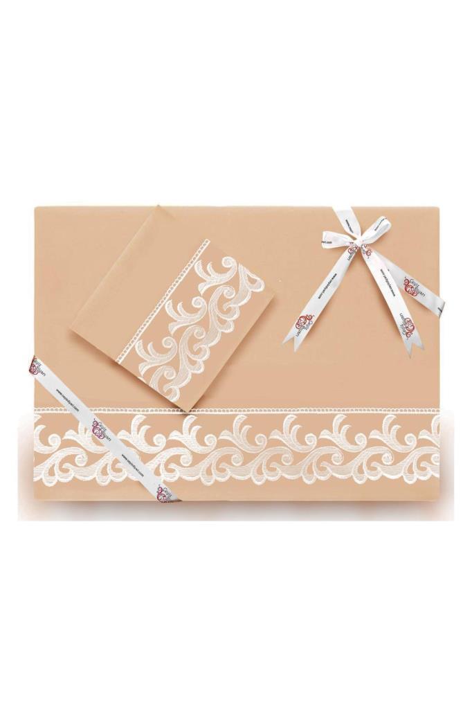 Комплект пододеяльников Belinda однотонный, 6 шт., пододеяльник 200х220, простыня 240х260 хлопчатобумажная ткань, полный размер, двойной размер капучино