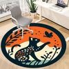 1pc Cat Butterfly Office Round Area Rug,  Mat Suitable For Office, Under Office Chairs Bedroom Living Room Home Decor, Room Deco