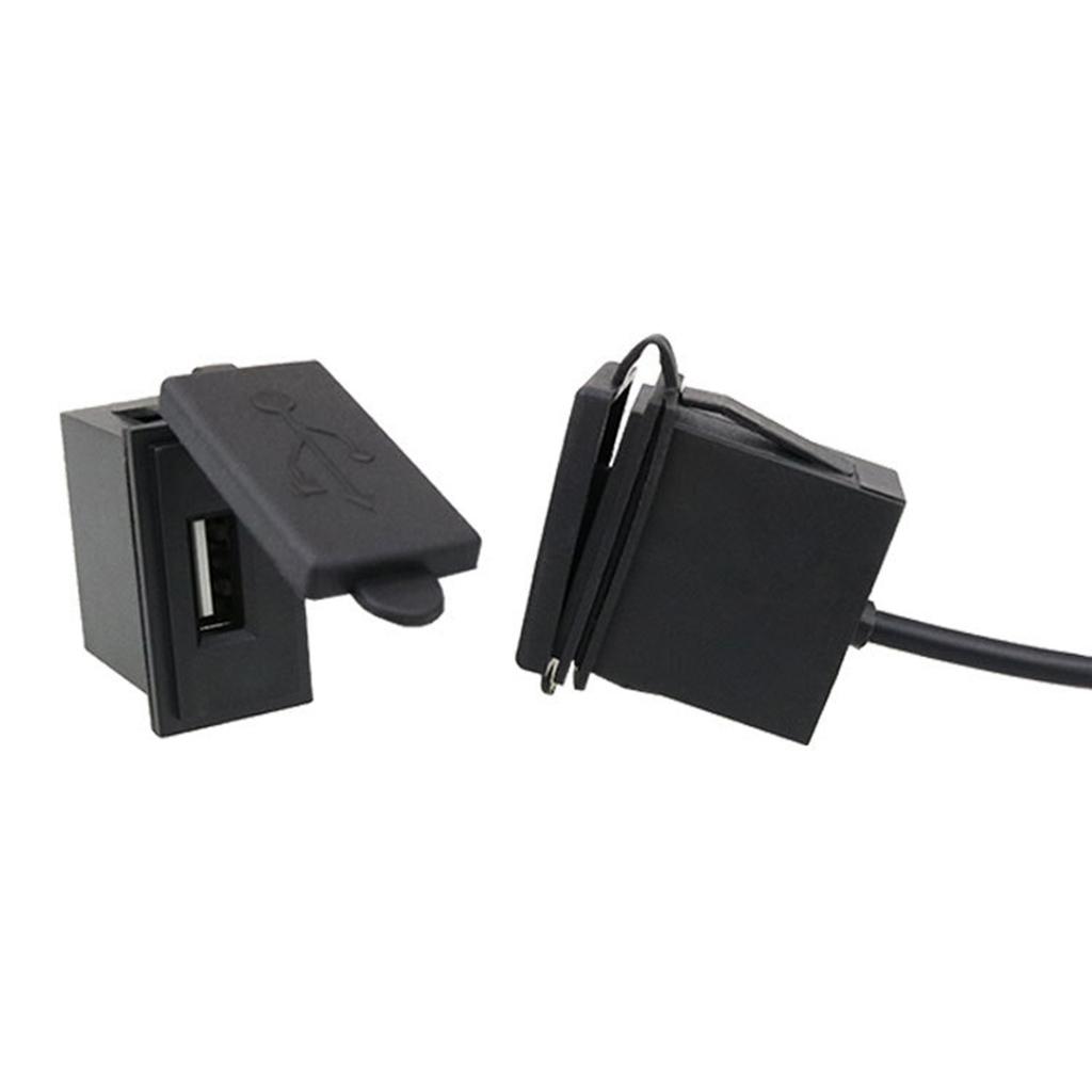 Автомобильное зарядное устройство, розетка 12/24 В, адаптер 2,4 А, один USB-адаптер квадратной формы, водонепроницаемый переключатель питания для защиты автомобиля