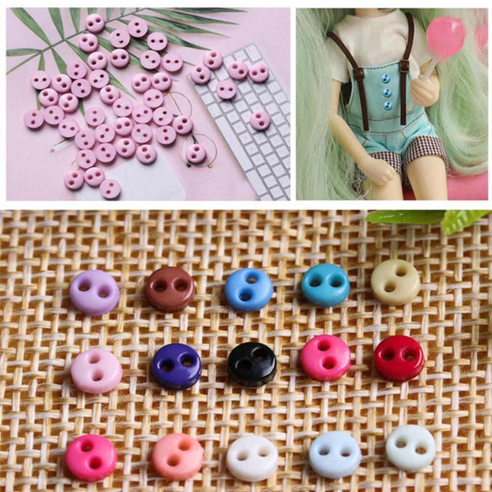 3/4/5 mm 2 Holes Round DIY Doll Clothes Doll Buttons Sewing Supplies Mini Buttons BJD Accessories
