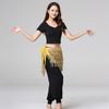 Dance Hip Skirt Sequins Fringe Skirt Tassel Hip Scarf Rave Skirt for Women