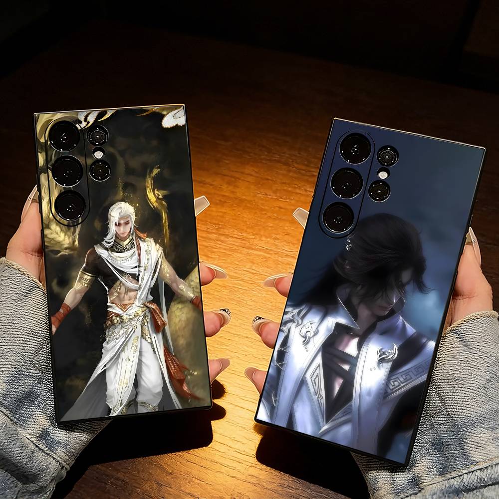 P-Perfect World Shi-Hao Phone Case For Samsung S25,S24,S21,S22,S23,S20,Ultra,S26,Plus,Fe,Note,5G Black Cover