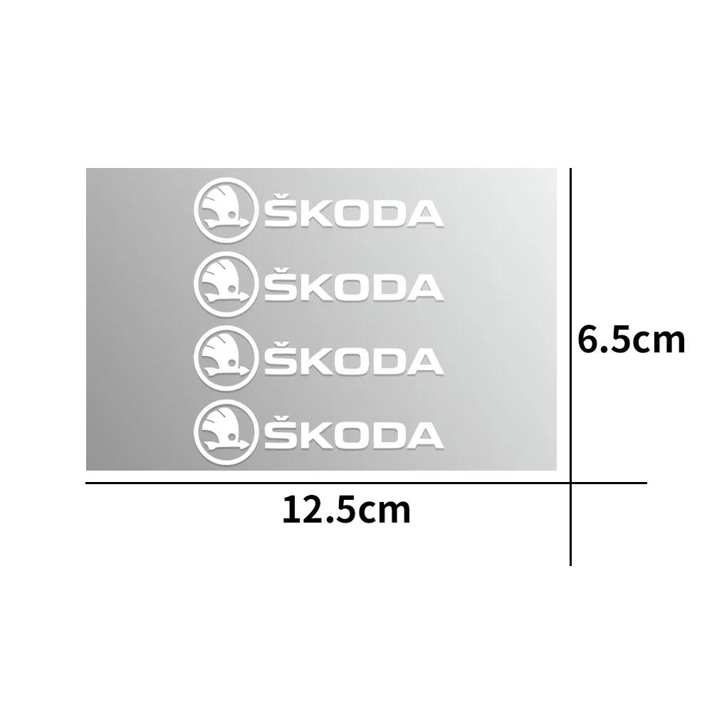 HLLQ9 Car Accessories PVC Emblem Car Body Side Door Wheel Rims Stickers For Skoda Yeti Fabia Octavia 3 2 a5 a7 Kodiaq Karoq MK2 Rapid