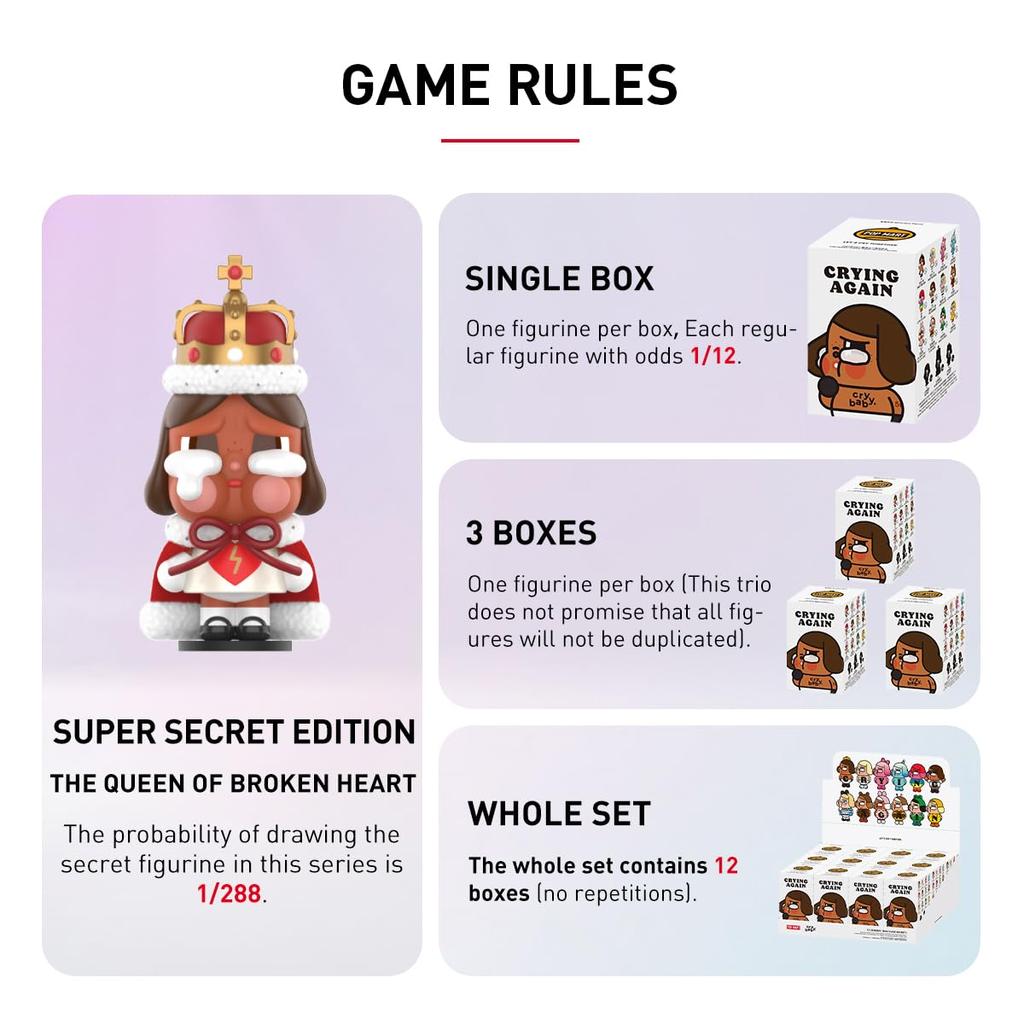 POP MART CRYBABY Crying Again Series Pop Mart Gacha Gacha Blind Box Фигурка Пластиковая модель Премиум Игрушка ПВХ Мягкий винил Оригинальный персонаж День рождения