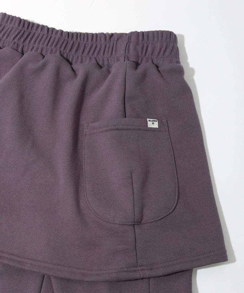 KIJIKO Ke611-Bootcut Skirt Pants Purple