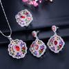 High-end Three-piece Jewelry Necklace Ring Earrings Jewelry Set