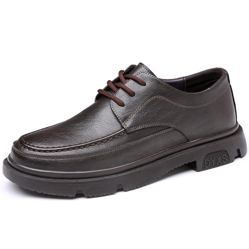 Высококачественная мужская обувь из натуральной кожи, толстая подошва, рабочая обувь, туфли для деловых встреч, обувь для собеседования