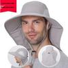 Unisex Quick-Dry Sun Protection Hat with Large Brim and Breathable Neck Guard for Outdoor Fishing and Hiking