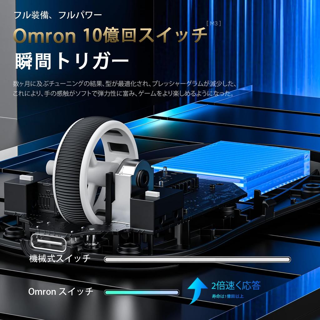 MAMBASNAKE M3Ultra Wireless Gaming Broadcom Fits Medium To Large 200 Hours of Battery Dual for Mouse, Ultra-Lightweight 39±2g, PAW3395PRO, 40000DPI,