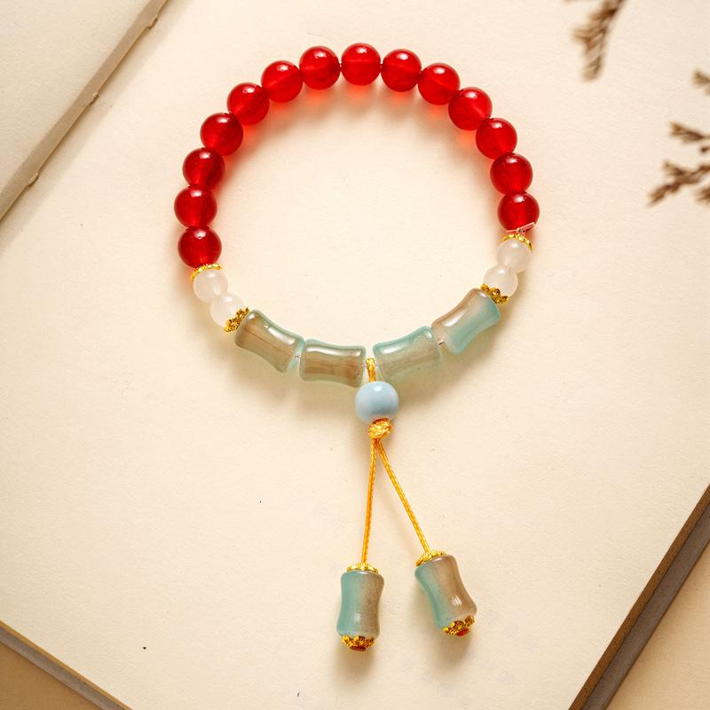 10 мм керамические украшения конфетного цвета полный браслет из бусин эластичный браслет в старинном стиле