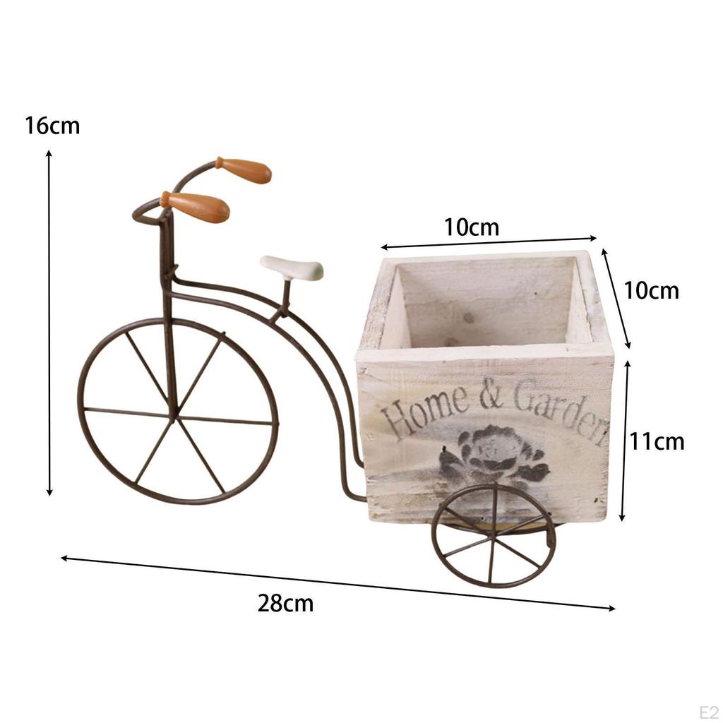 Flower Pot Planter Creative Ornament Bonsai Wooden Box for Yard Garden Indoor