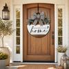 Flower Welcome Sign 2D Flat Wall Art Ornaments Door Wreath  Home Decor