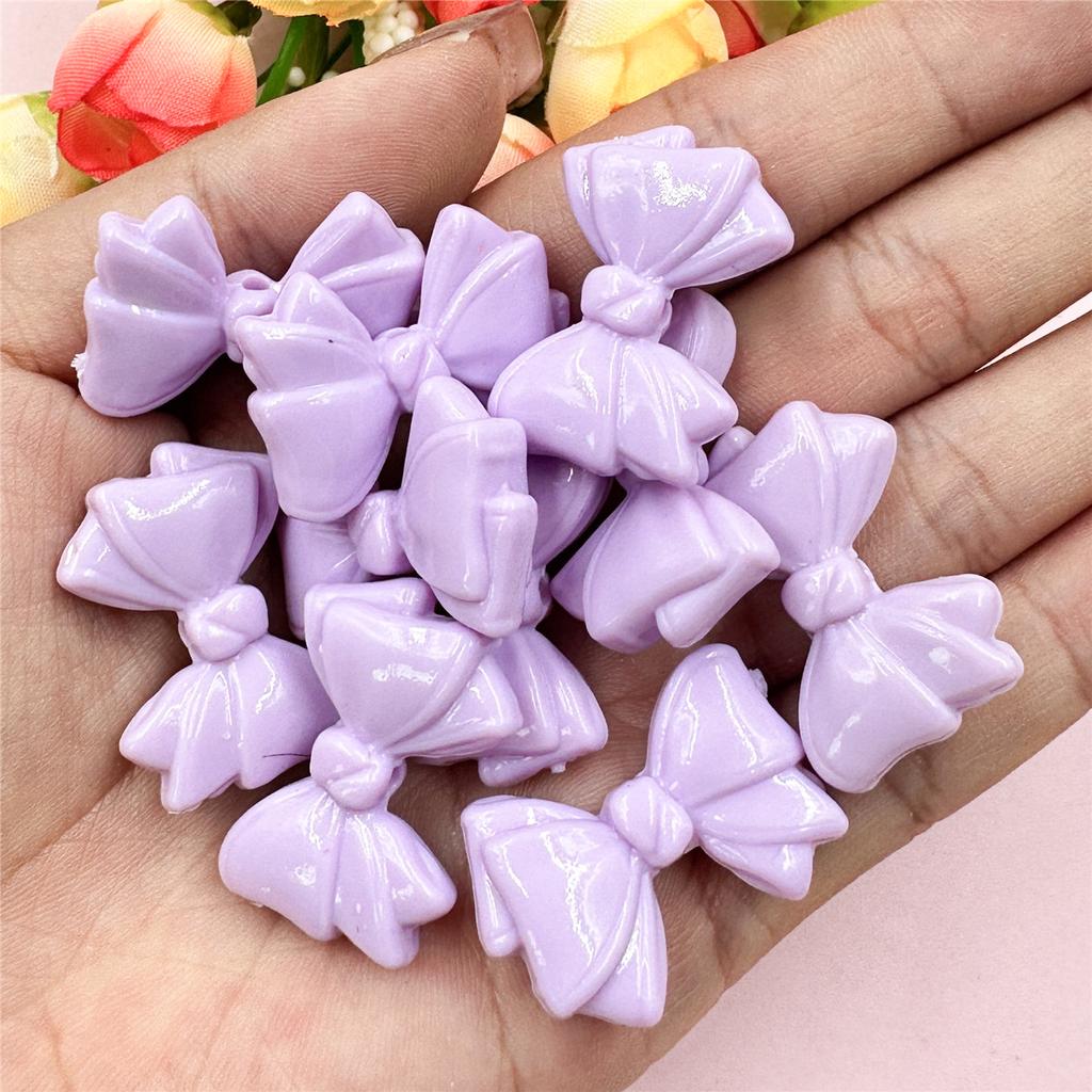 Свободные бусины 30 шт. для изготовления браслетов с бантом 19,2*29,2 мм, материал ручной работы, акрил, DIY ювелирные аксессуары, модные аксессуары