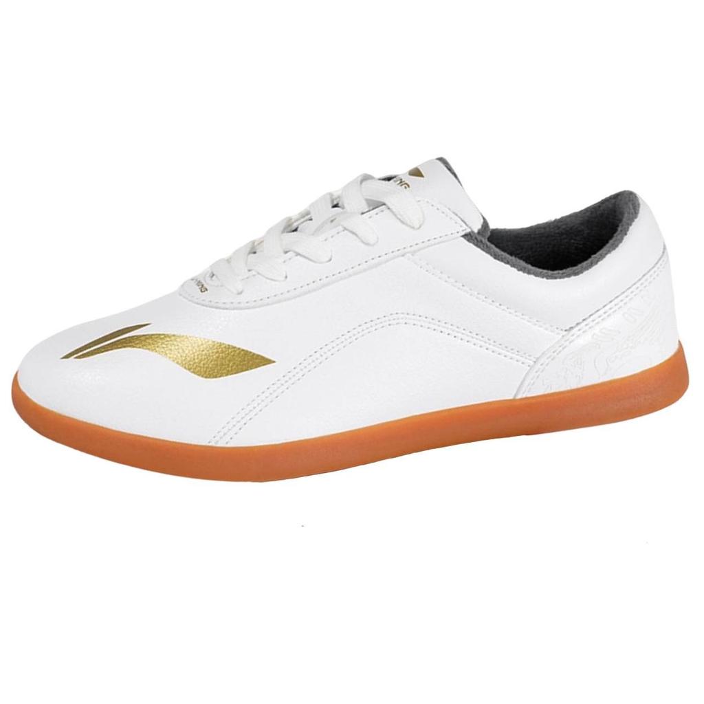 Li-Ning Амортизирующие нескользящие низкие повседневные туфли унисекс кроссовки белые ADBL005-1