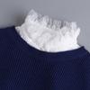 Women Fake Collar Blouse Sweater White Lapel Decor Detachable Collars For Women Black Lace False Collars Woman Lace Half Shirt