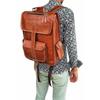 Men's New Vintage Genuine Leather Laptop Backpack Rucksack Messenger Satchel Bag
