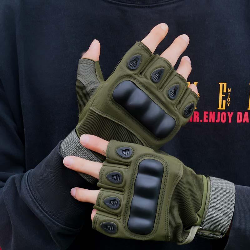 Motorcycle Gloves Men And Women Outdoor Half Finger Protective Sports Training Outdoor Cycling Winter Gloves