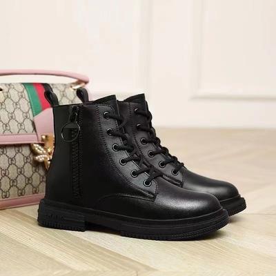 Осень и зима ботинки Мартина женские одинарные ботинки 2025 новые в британском стиле на мягкой подошве женская обувь толстый каблук бархатные маленькие короткие ботинки