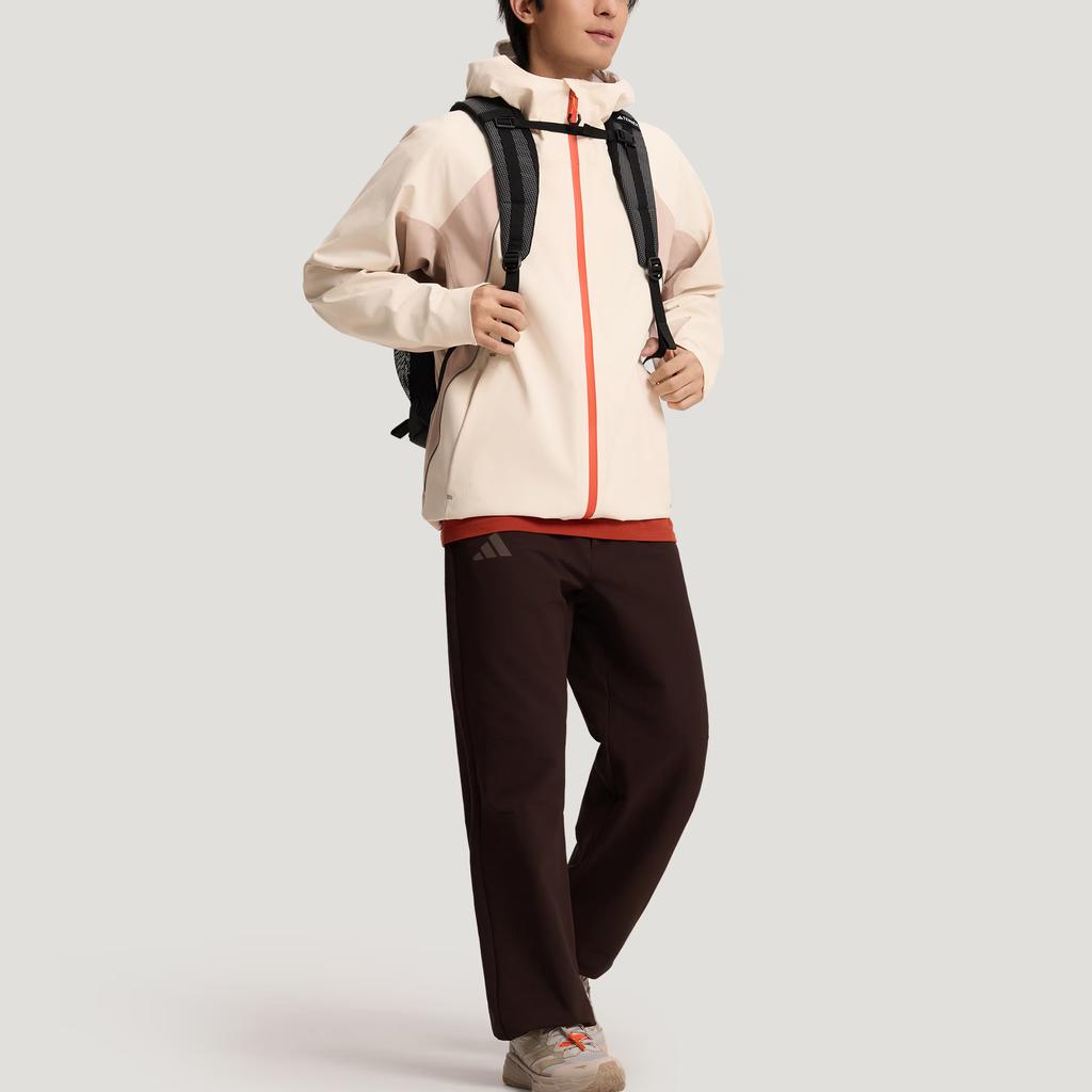Adidas Terrex Xploric Двухслойная куртка для активного отдыха, дышащая, тканая, спортивная, с капюшоном, FW25, для походов, водонепроницаемая, ветрозащитная, прочная, оболочка, мужская куртка, KR8390