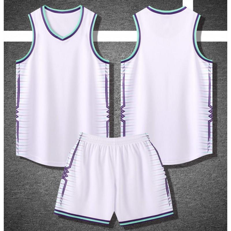 Mens Basketball Jersey Set Loose Fit Quick Dry Sports Uniform Team Game College League