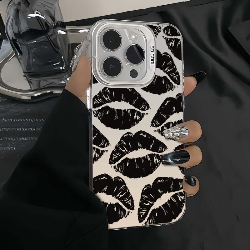 Европейский и американский стиль Персонализированный чехол для телефона IPhone 17 Pro с отпечатком губ 16/15/14/13 Лазерный 12 Apple 11Xs Max/pl