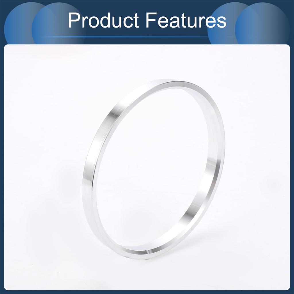 INFINAUTO Hub Centric Ring 108mm OD 100.1mm ID Car Wheel Hub Ring Aluminum Alloy Silver Tone 4pcs