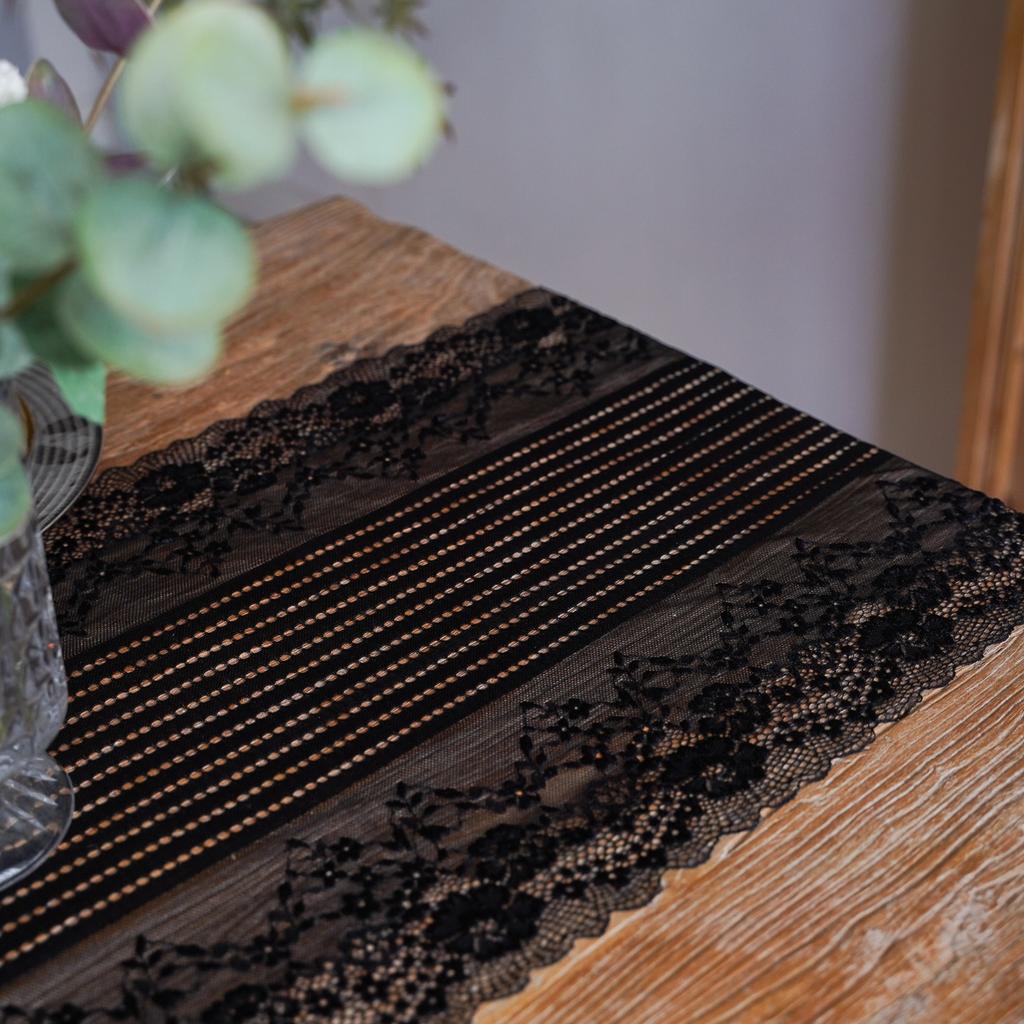 Белая кружевная дорожка для стола с романтической полупрозрачной вышивкой для обеденного стола, свадебной вечеринки, домашнего декора, аксессуаров