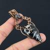 Mudcrack Fossil Gemstone Pure Copper Wire Wrapped Handmade Pendant Jewelry