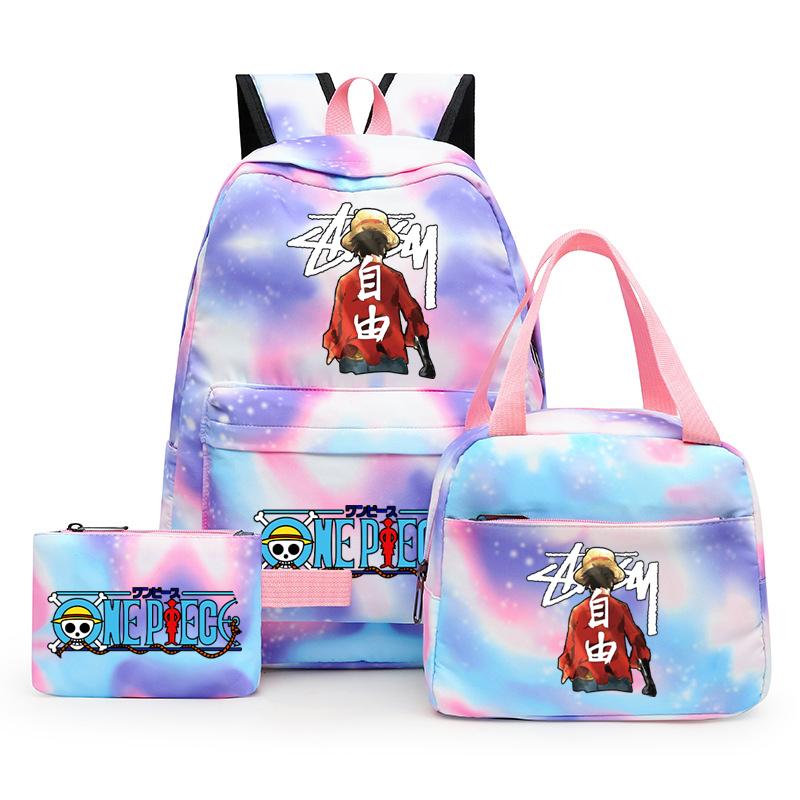 3 шт./компл. аниме цельный рюкзак с ланч-боксом пенал для школьников рюкзак для мальчиков и девочек мужчин и женщин дорожная сумка Mochila Rucksak