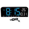 Digital Alarm Clock Large LED Display Desk Wall Clock with Temperature Date Week Display Adjustable