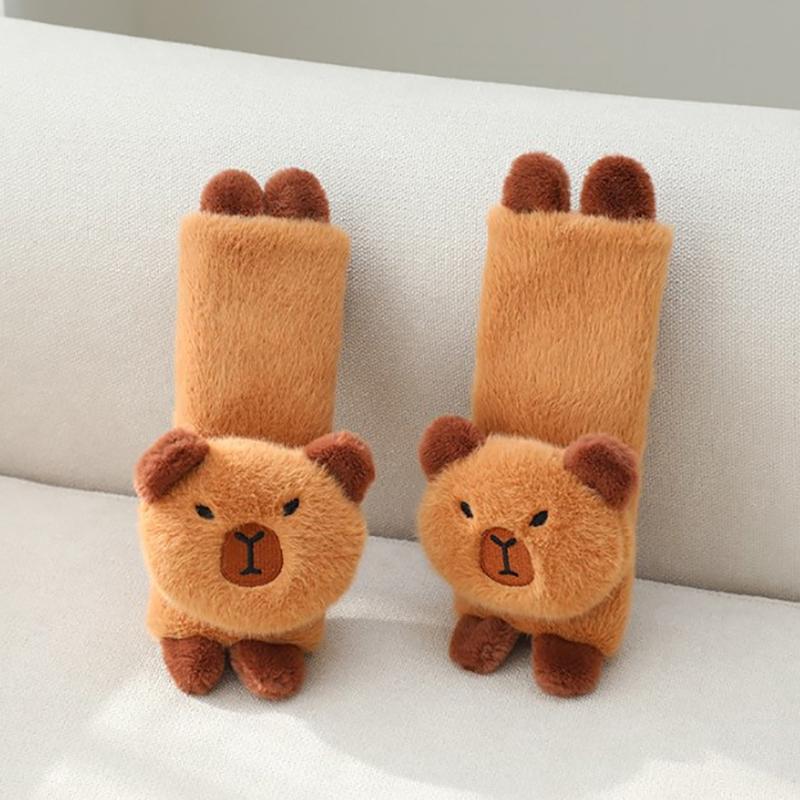 Car Headrest Neck Pillow Capybara Plush Shoulder Protection Cute Tissue Box Kawaii Car Decoration Of Car Supplies Plushie Gift