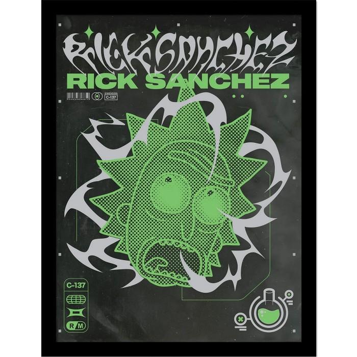 Rick And Morty Плакат в рамке 90-х годов Rave Rickvival Rick