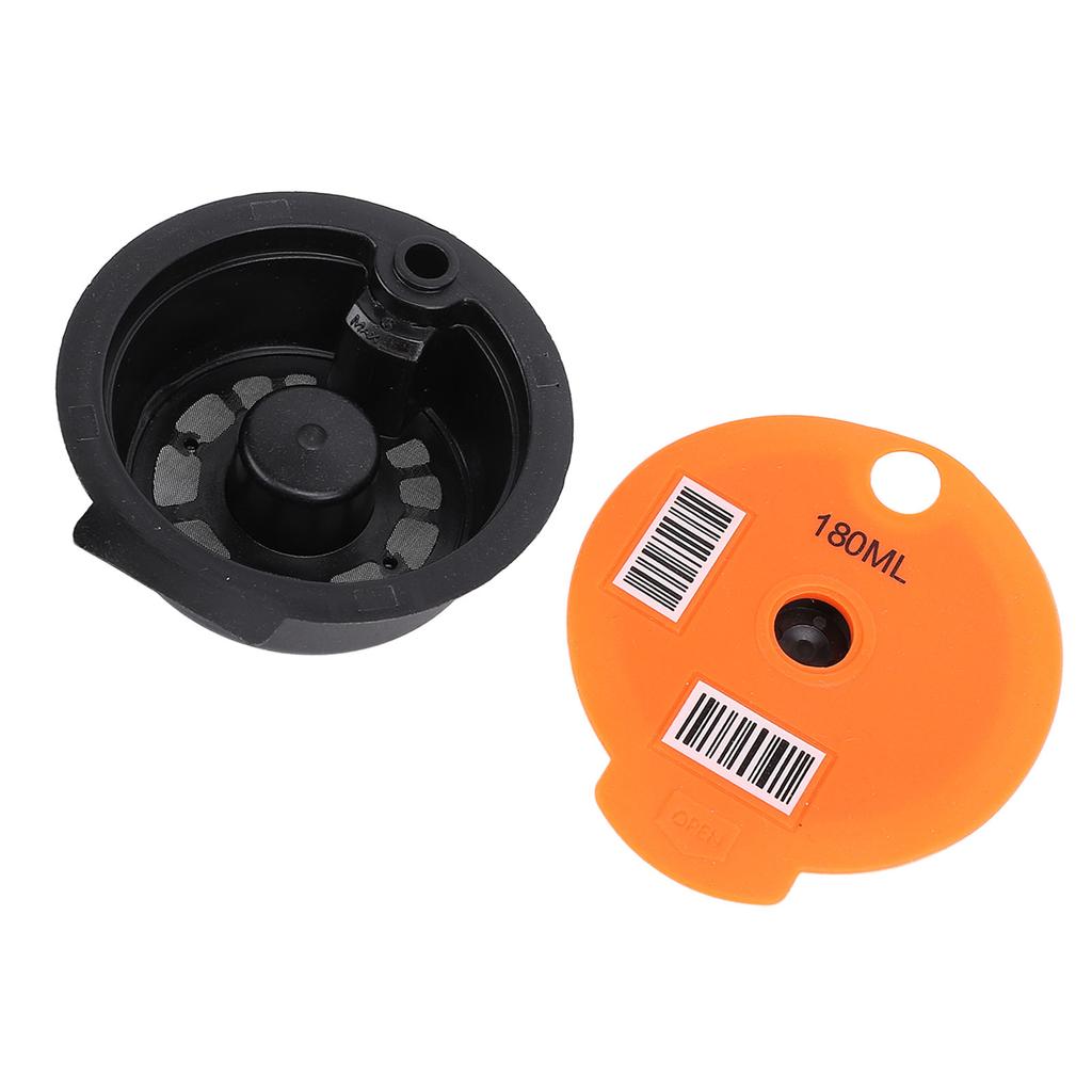 Многоразовые кофейные капсулы 180 мл PP SUS многоразовые кофейные капсулы с кисточкой и ложкой для кофе M