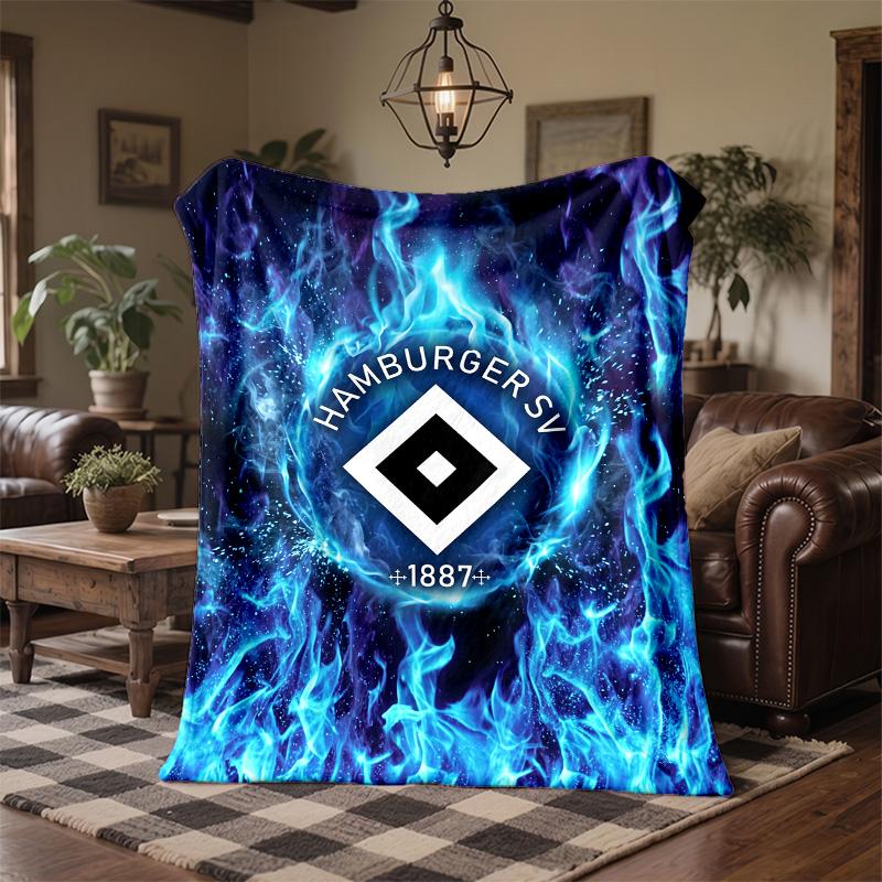 Hamburger SV Football Print Flannel Blanket Soft Warm Sofa Bed Throw Blanket For Home Office Bedroom
