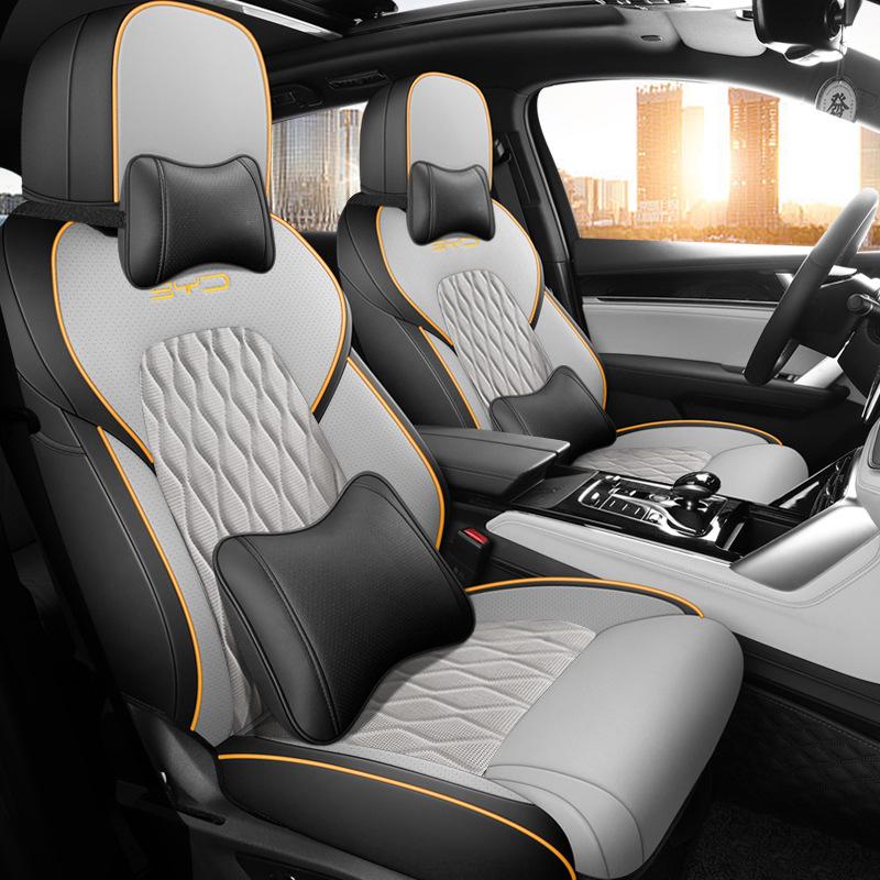 BYD Tang Car Seat Cushion: Perforated Leather, Fits 5/6/7-Seat Models, All-Season Use