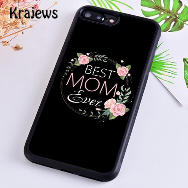 Krajews Best Mom Ever Phone Case Cover For iPhone 17 Air 16 15 14 plus 12 13 pro max coque Shell Fundas