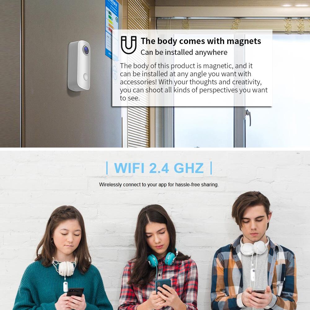 Мини-экшн-камера SJCAM C100+, цифровая видеокамера 2K, 30 кадров в секунду, водонепроницаемая, 30 м, встроенный магнитный корпус