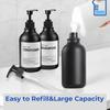 500 мл матовый черный флакон лосьона многоразового использования шампунь кондиционер гель для тела контейнер с этикеткой/стойка/поднос для ванной кухни